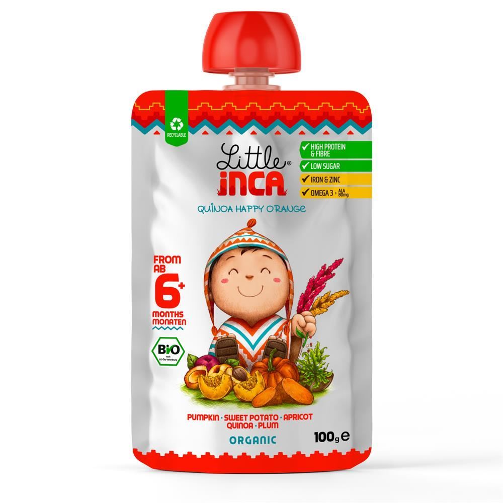 Little Inca 6m+ Organic Quinoa Happy Orange Puree 100g - 6 Pack
