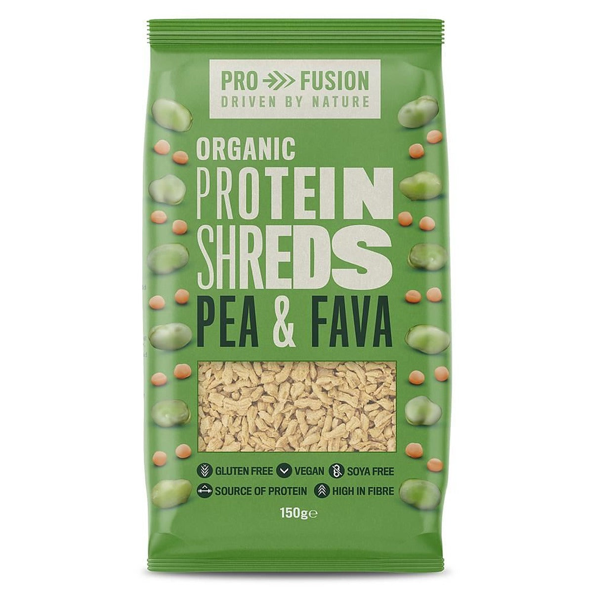 Profusion Organic Protein Shreds Pea & Fava - Vegan 150g – Health Plus ...