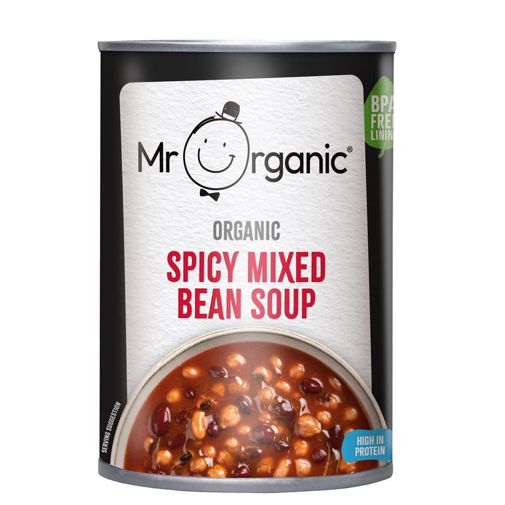 Mr Organic Spicy Mixed Bean Soup 400g