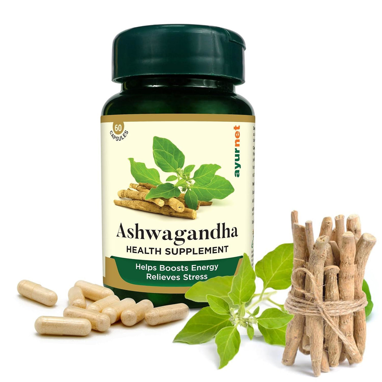 Ayurnet Ashwagandha with Vitamin D3 60 capsules