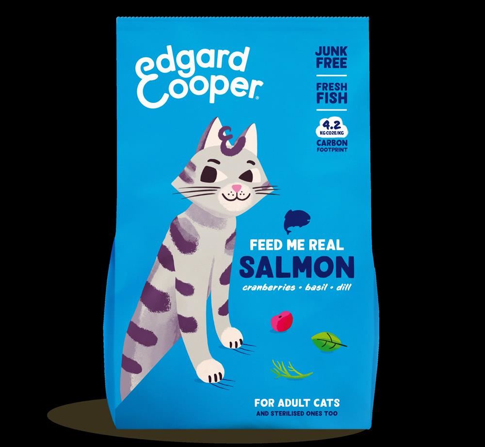 Edgard and Cooper Cat Dry Food - Adult Cat Kibble - Salmon 750g