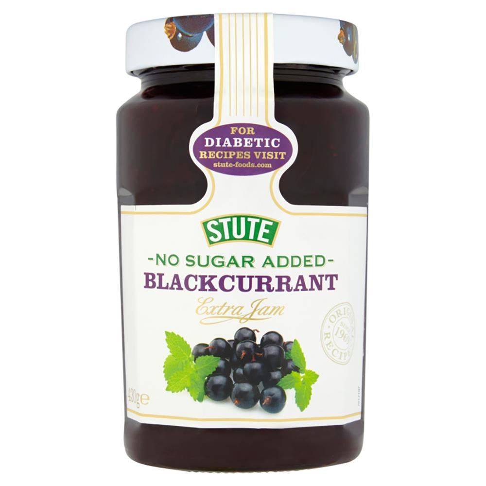 Stute No Sugar Added Blackcurrant Jam 430g - 2 Pack