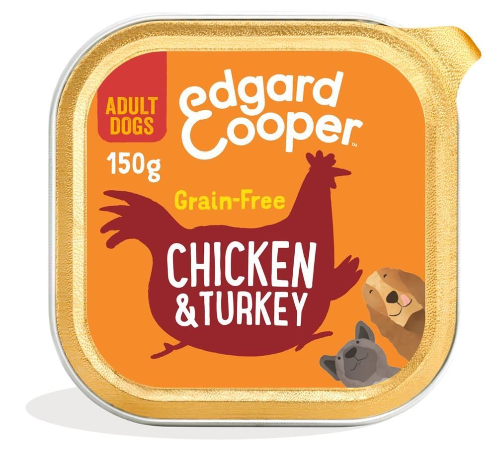 Edgard Cooper Chicken Turkey Apple Cranberry Carrot Tray for Dogs 150g - 11 Pack