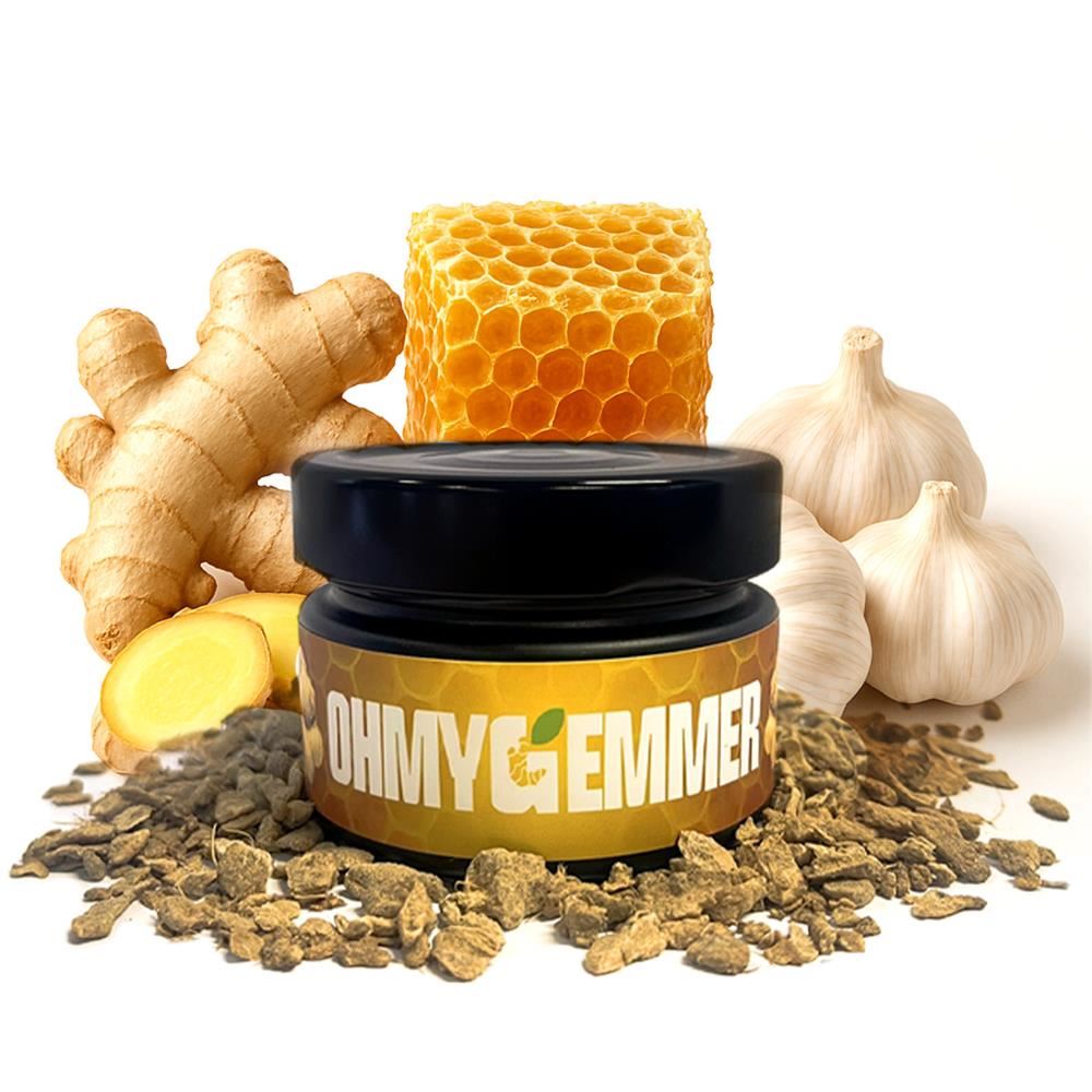 OhMyGemmer Dried Ginger with Honey & Garlic Blend 40g