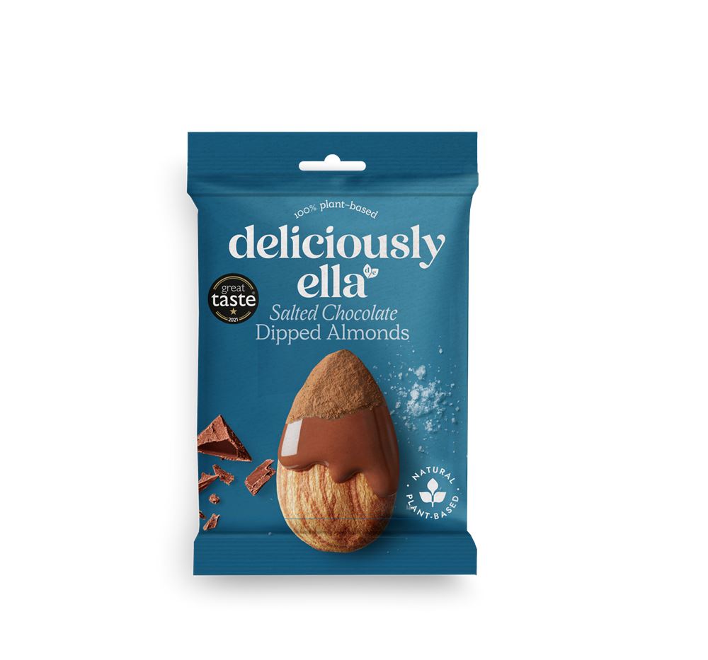 Deliciously Ella Salted Chocolate Dipped Almonds 27g