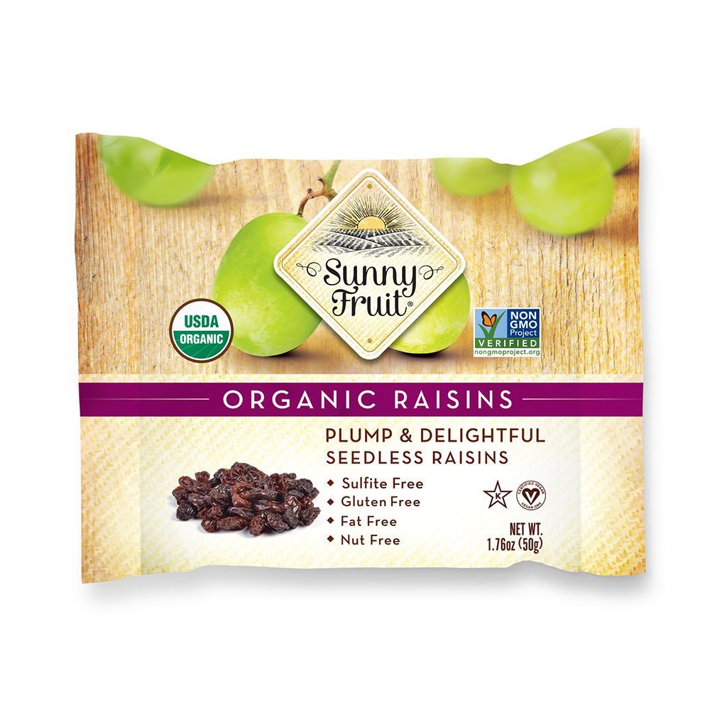 Sunny Fruit Soft Raisins Organic 50g - 12 Pack