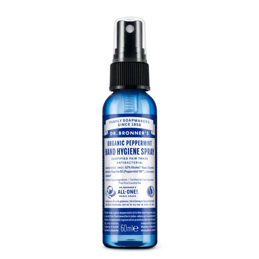 Dr Bronner Organic Peppermint Hand Hygiene Spray 60ml