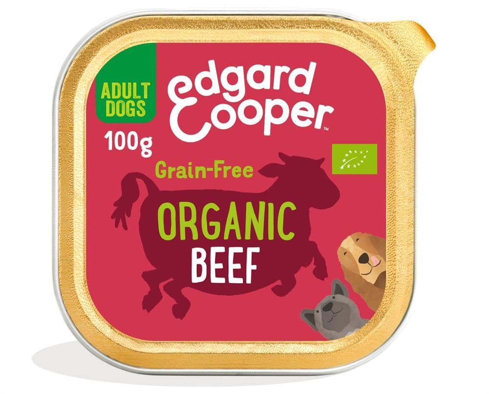 Edgard Cooper Organic Beef Coconut Chia Seeds Tray for Dogs 100g - 17 Pack