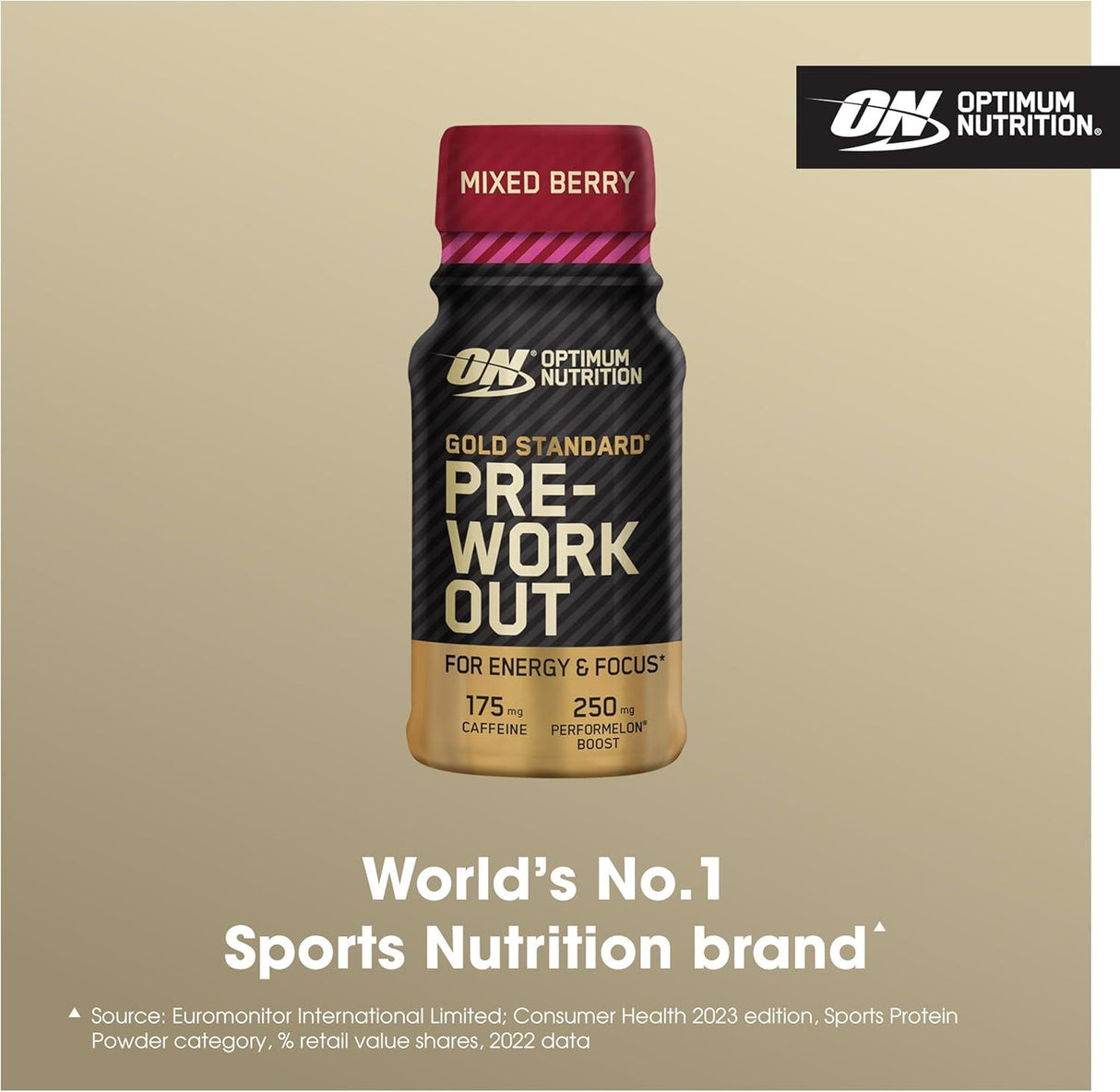 Optimum Nutrition Gold Standard Pre-Workout Shot 12x60ml Mixed Berry