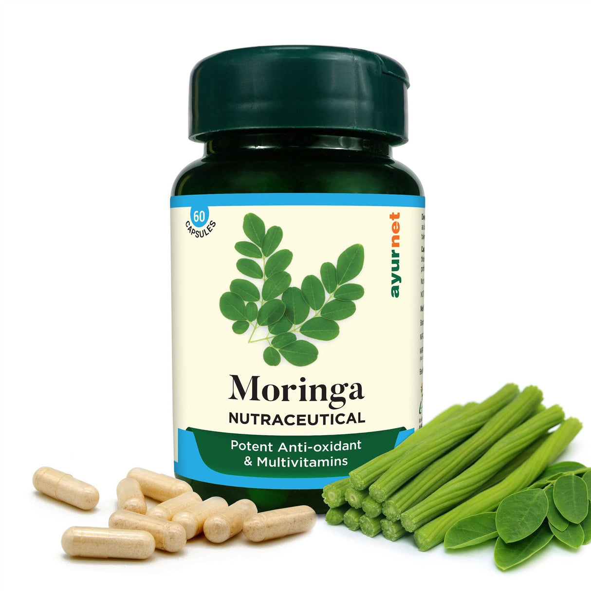 Ayurnet Moringa with Vitamin E. 60 capsules