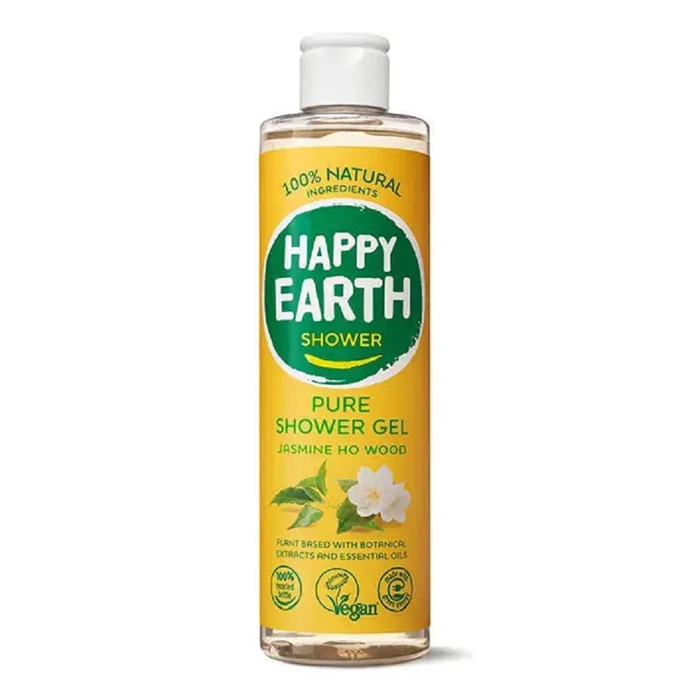 Happy Earth Natural Shower Gel Jasmine Ho Wood 300ml - 2 Pack