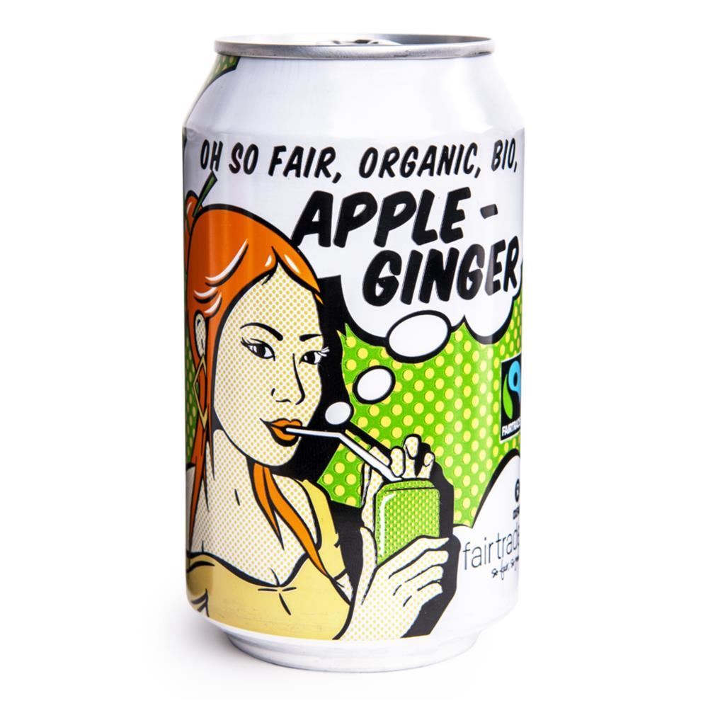 Oxfam Fair Trade ORGANIC Apple-Ginger 330ml - 12 Pack