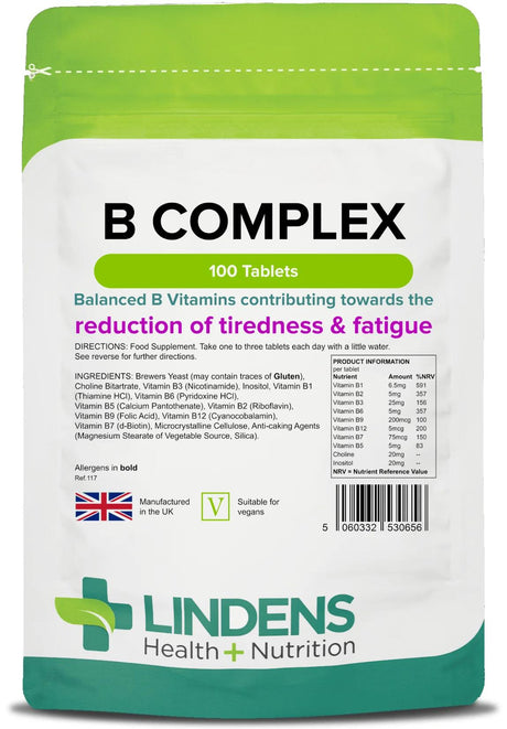 Lindens Vitamin B Complex - 100 Tablets