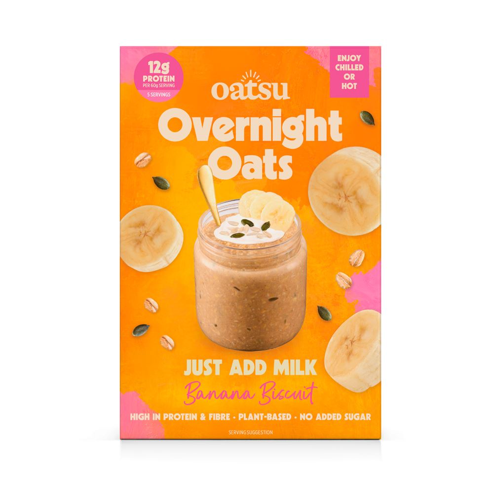 Oatsu Banana Biscuit Just Add Milk Overnight Oats 300g