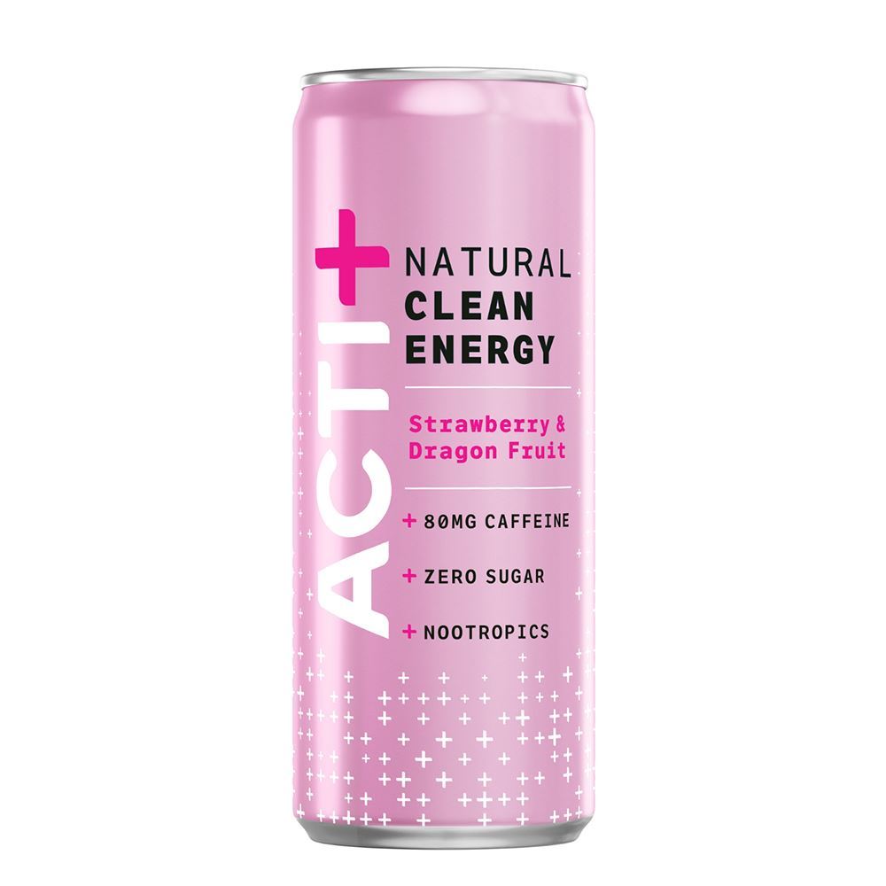 ACTIPH Water Acti+ Strawberry Dragon Fruit Natural Clean Energy 250ml - 6 Pack