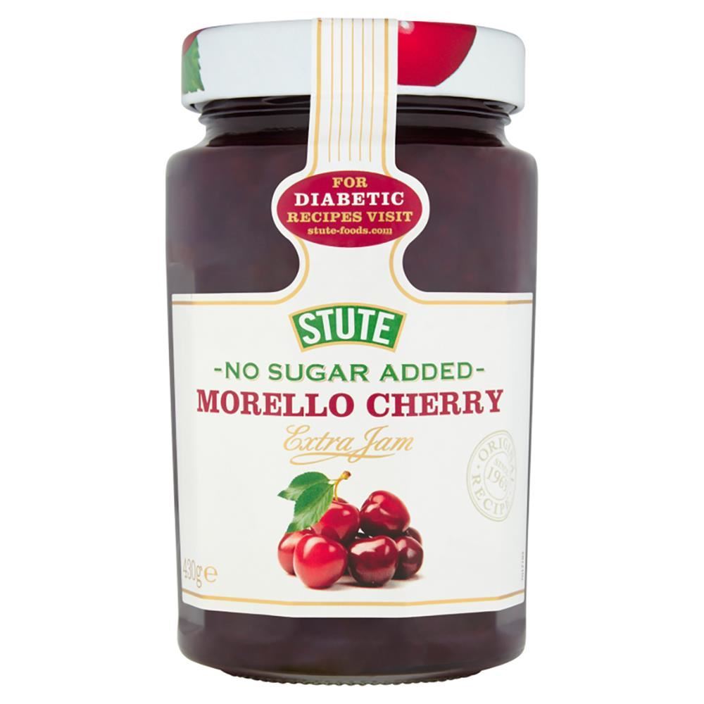 Stute No Sugar Added Morello Cherry Jam 430g - 2 Pack