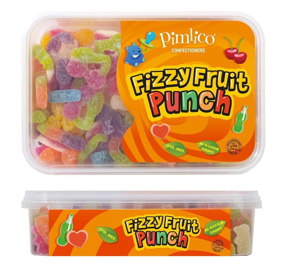 Pimlico Confectioners Fizzy Fruit Punch Tub 450g - 6 Pack