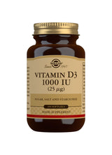 Solgar Vitamin D3 1000 IU (25 µg) - 100 Softgels