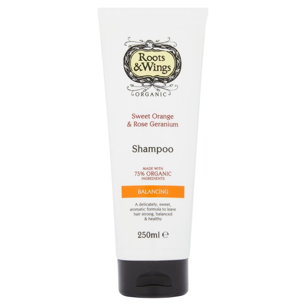 Roots and Wings Organic Sweet Orange & Rose Geranium Shampoo 250ml