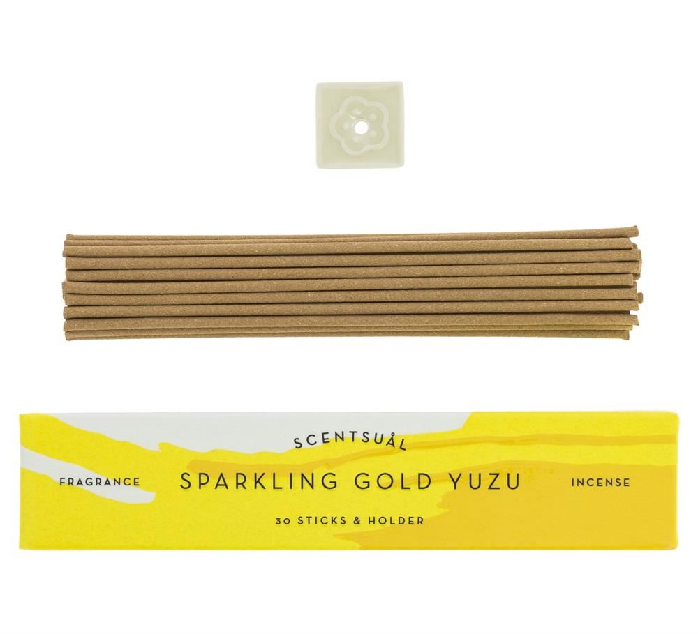 Nippon Kodo Scentsual Incense - Sparkling Gold Yuzu 30 Sticks - 12 Pack