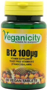 Veganicity Vitamin B12 100ug 90 Vtabs