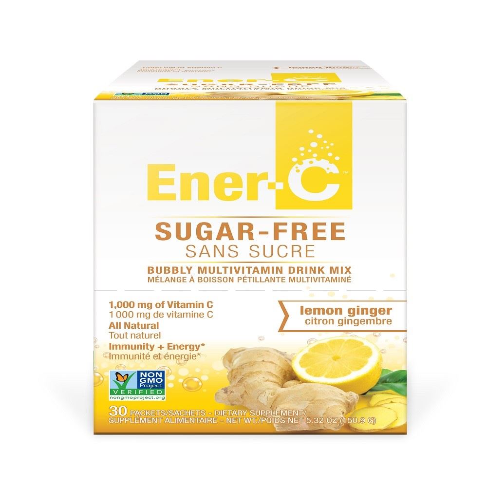 Ener-C Sugar Free Multivitamin Drink Vitamin C 1000mg Lem Ginger 30 Sachets