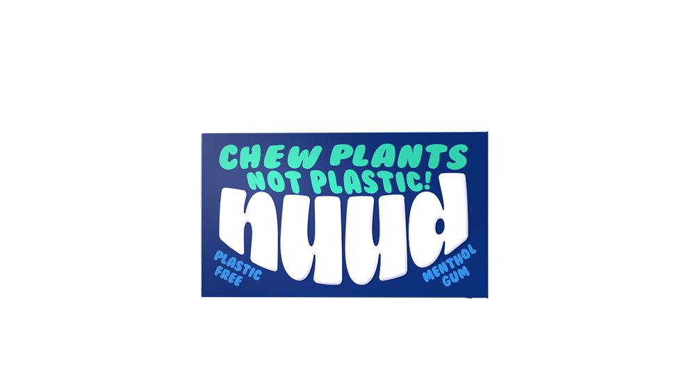 NUUD Menthol Plastic Free Sugar Free Chewing Gum 18g