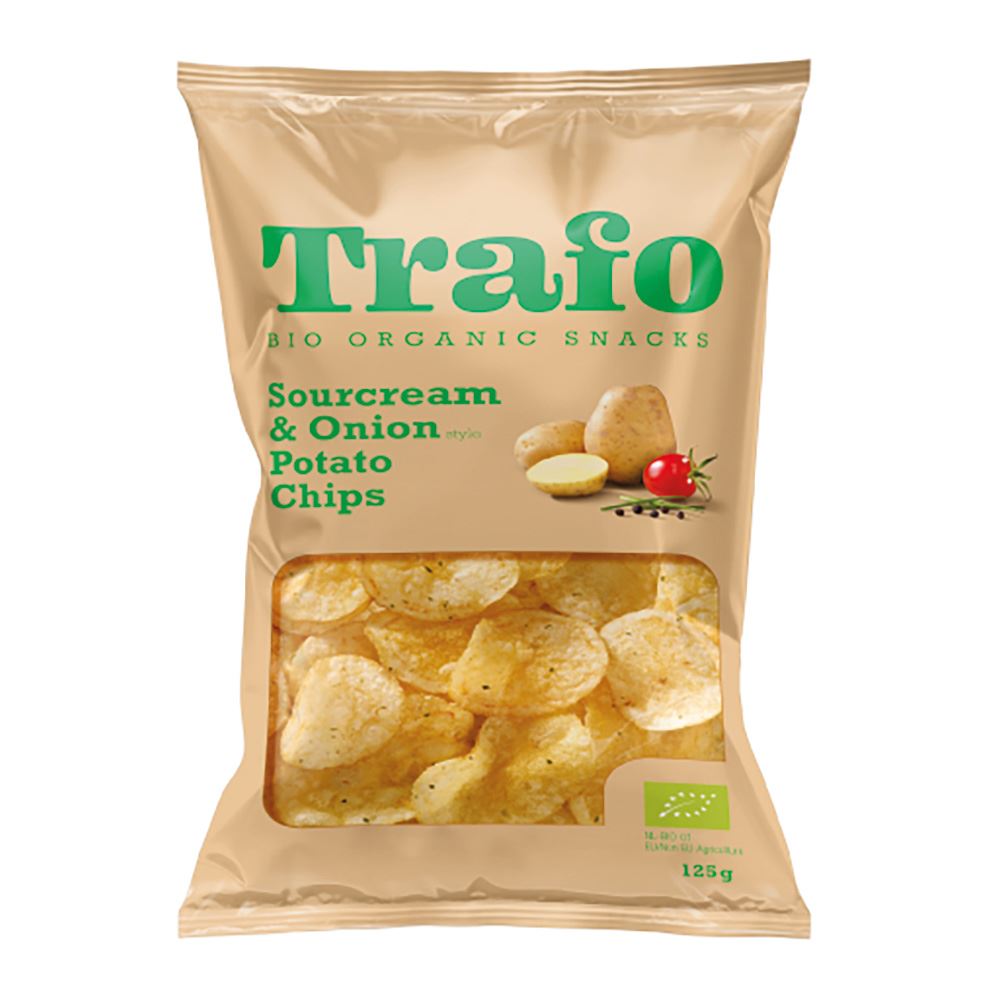 Trafo Organic Classic Sourcream & Onion Crisps 125g