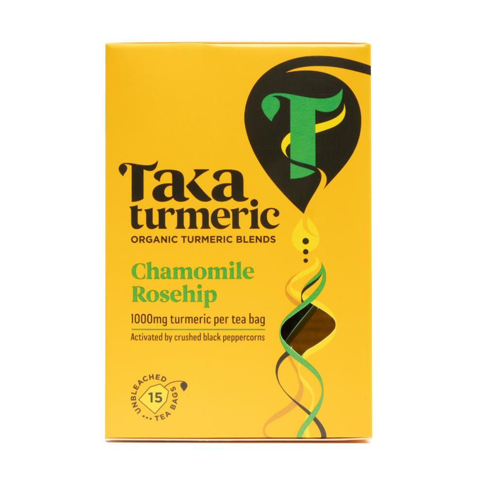 Taka Turmeric Organic Chamomile Rosehip 15 Teabags