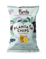 Puerly Plantain Chips - Wild Garlic 75g - 10 Pack