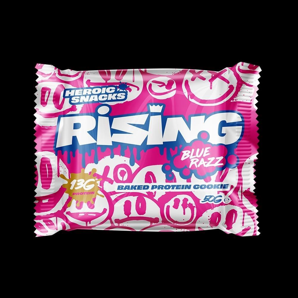 Rising Blue Razz Baked Protein Cookie 50g - 12 Pack – Health Plus Living