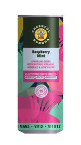 Cheerful Buddha Raspberry and Mint Functional Mushroom Sparkling 250ml - 12 Pack