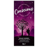 Conscious Chocolate Sour Cherry Raw Vegan Organic Chocolate Bar 60g - 10 Pack