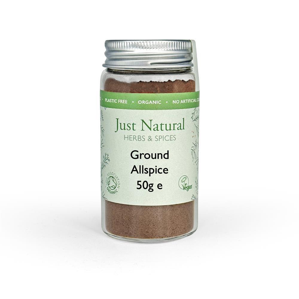 Just Natural Herbs Organic Ground Allspice (Glass Jar) 50g