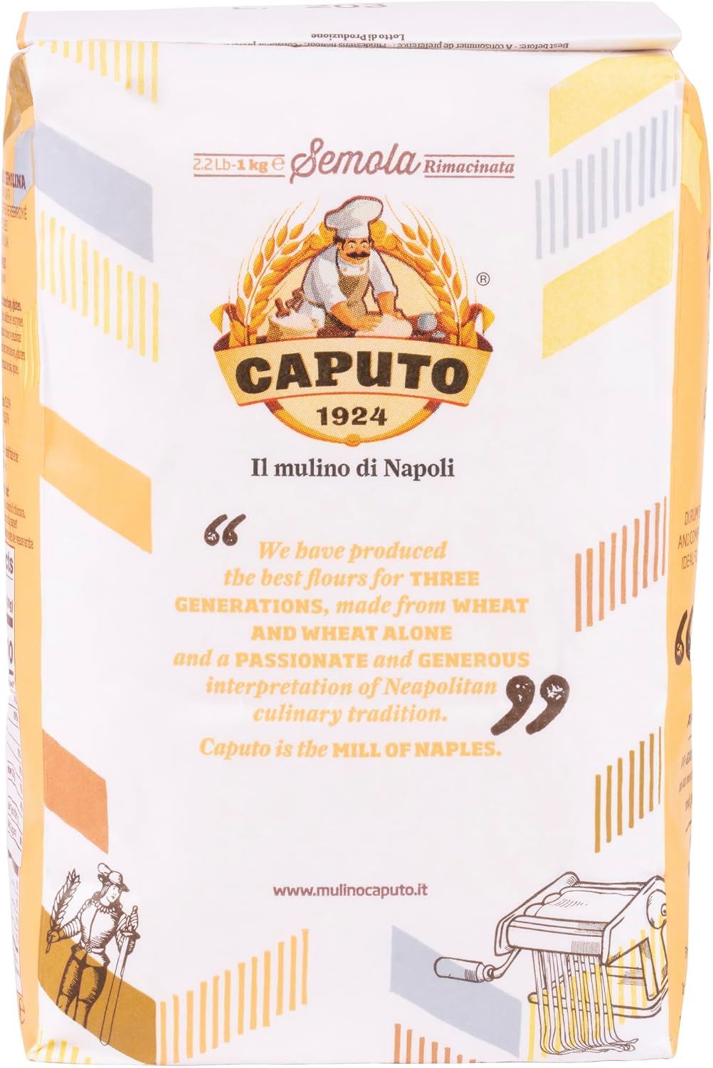 Caputo Farina Semola Double Milled Rimacinata Semolina Flour 1kg