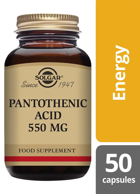 Solgar Pantothenic Acid 550 mg - 50 Vegicaps
