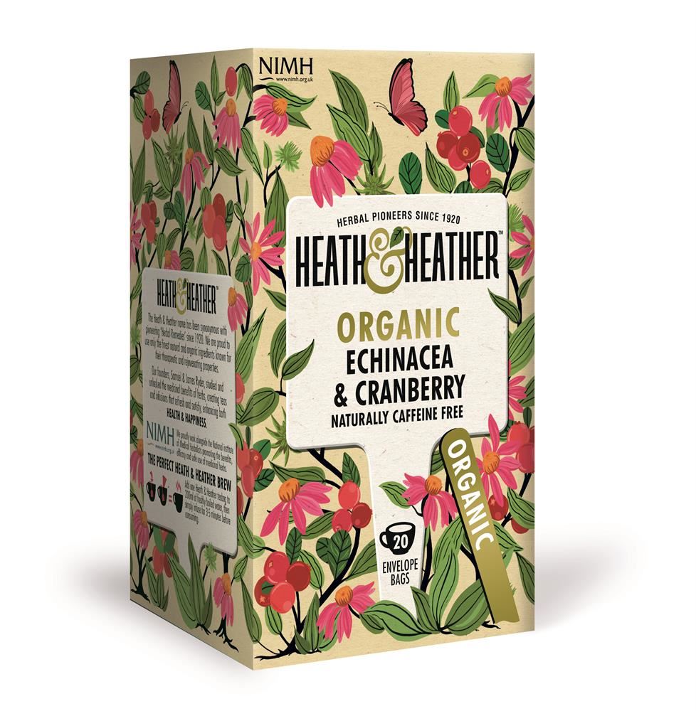 Heath And Heather Organic Echinacea & Cranberry 20 Bags
