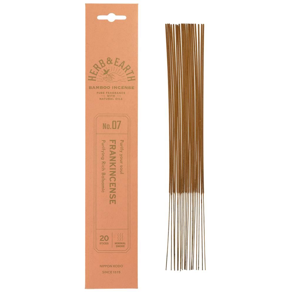 Nippon Kodo Herb & Earth Incense -Frankincense 20 sticks - 12 Pack