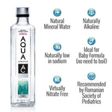 AQUA Carpatica Still Natural Mineral Water 330ml GLASS Sodium Free - 12 Pack
