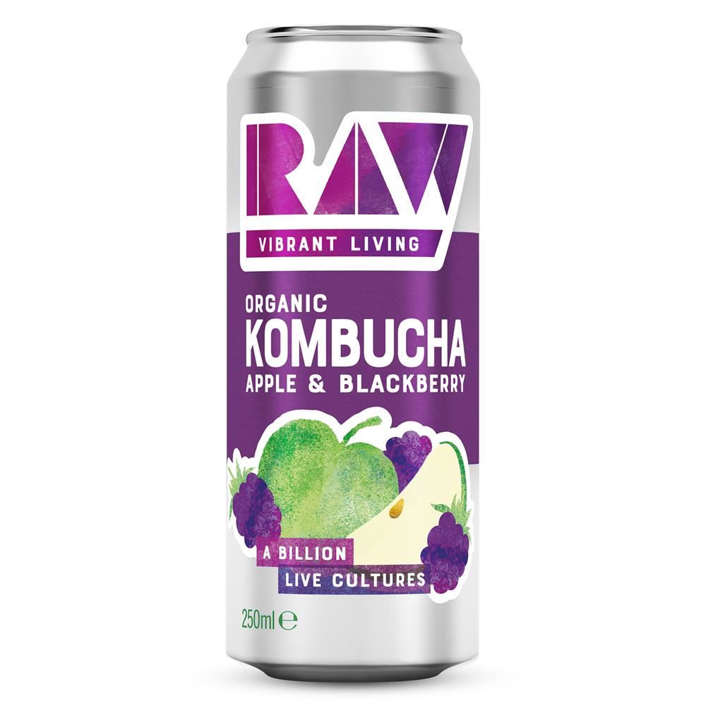 Raw Health Organic RAW Kombucha- Apple and Blackberry 250ml - 2 Pack