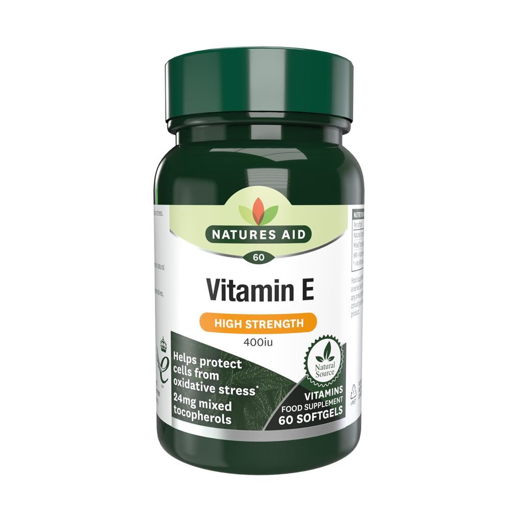Natures Aid Vitamin E 400iu 60 Capsules