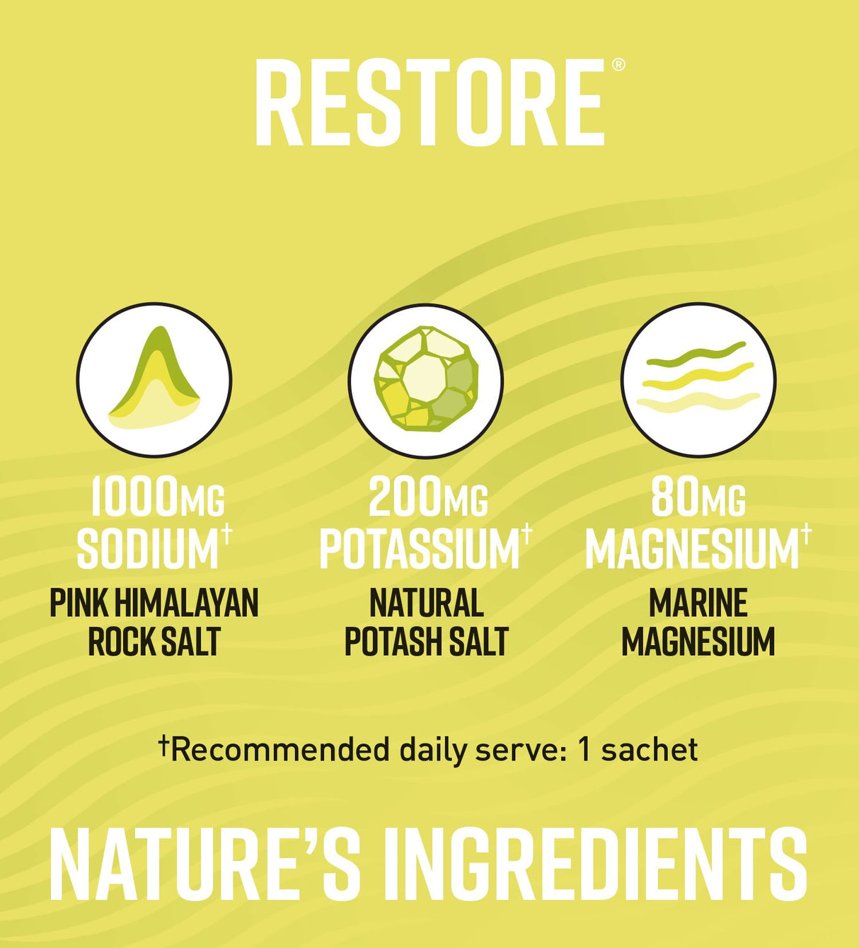 Hunter & Gather Restore Lemon & Lime Electrolyte Sachets 30 x 5.21g per pack