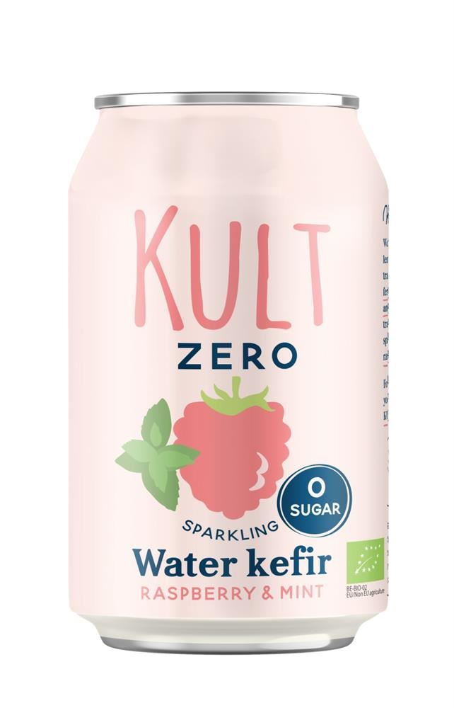 KULT Kefir Water Raspberry & Mint Zero Sugar Organic 330ml