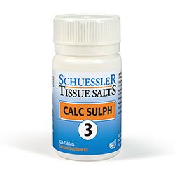 Schuessler No 3 Calc Sulph Tissue Salts 125 Tablets