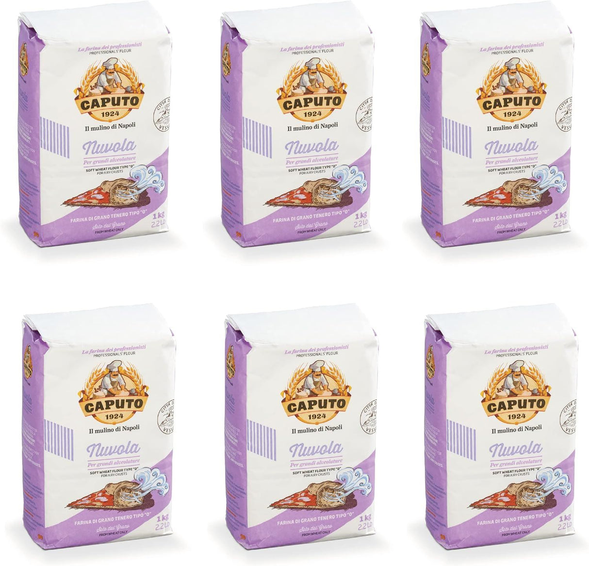 Caputo Farina Nuvola Type 0 Flour 1kg - Pack of 6