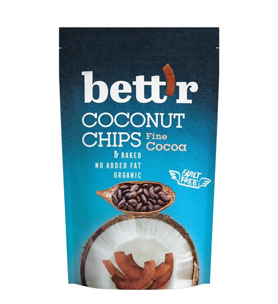 Bettr Coconut Chips with Cacao Organic Vegan Gluten Free 40g - 13 Pack
