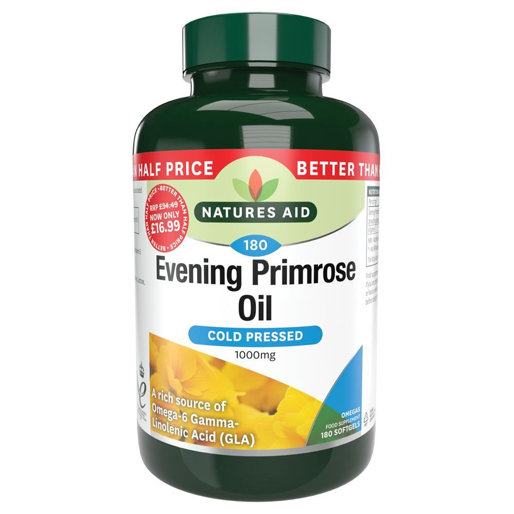 Natures Aid Evening Primrose Oil 1000mg 180 Caps