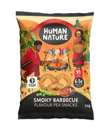Human Nature Smoky BBQ Pea Rings 50g - 10 Pack