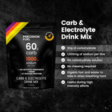 Precision Fuel Carb & Electrolytes Powder Drink Mix - 60g Carbs & 1000mg Sodium per Litre - 510g