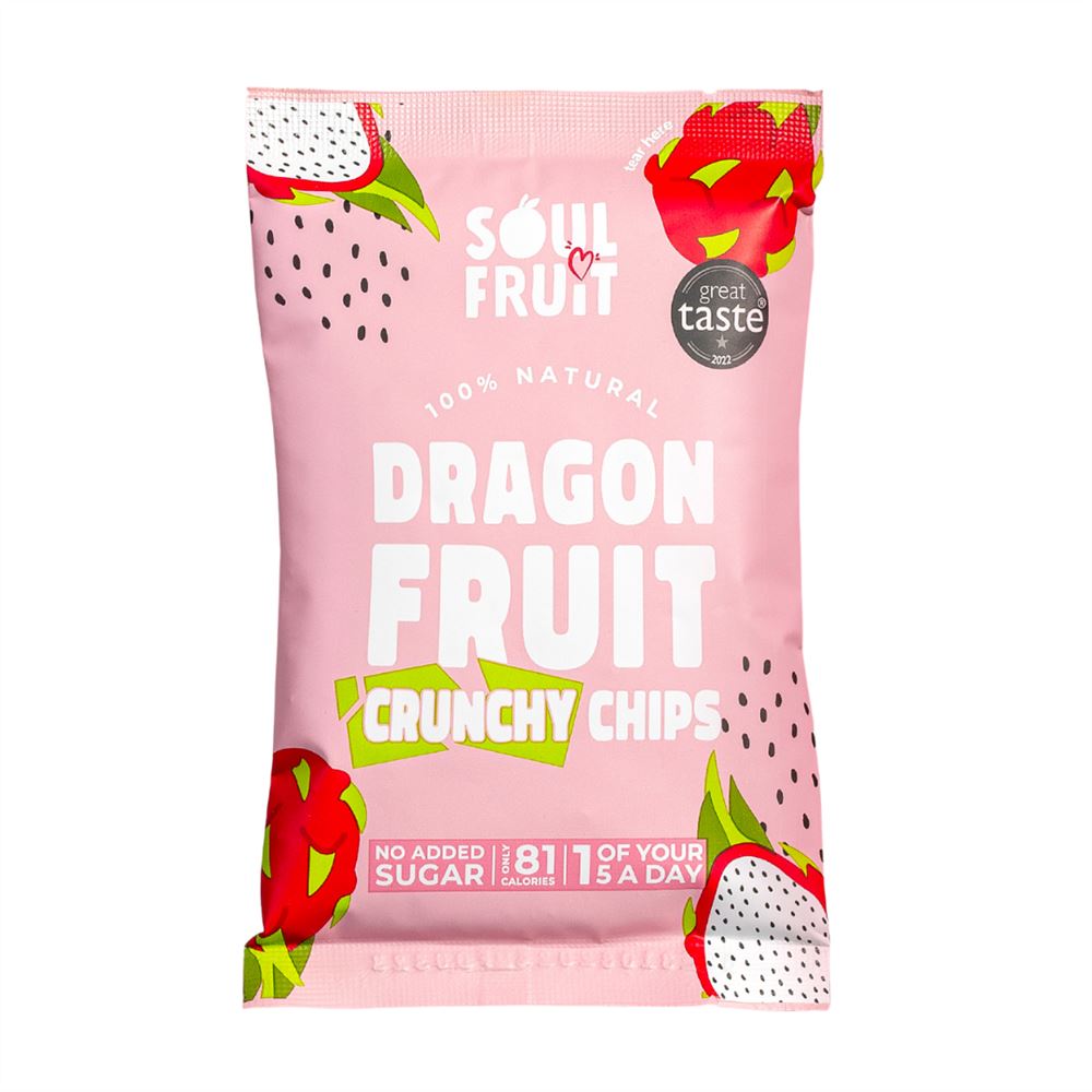 Soul Fruit Freeze Dried Dragon Fruit Crisps 20g